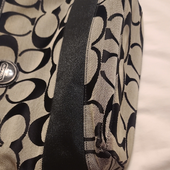 Coach Signature Black and Tan/Gray Tote - Picture 8 of 8